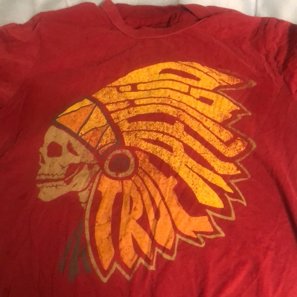 True religion red Indian Chief shirt